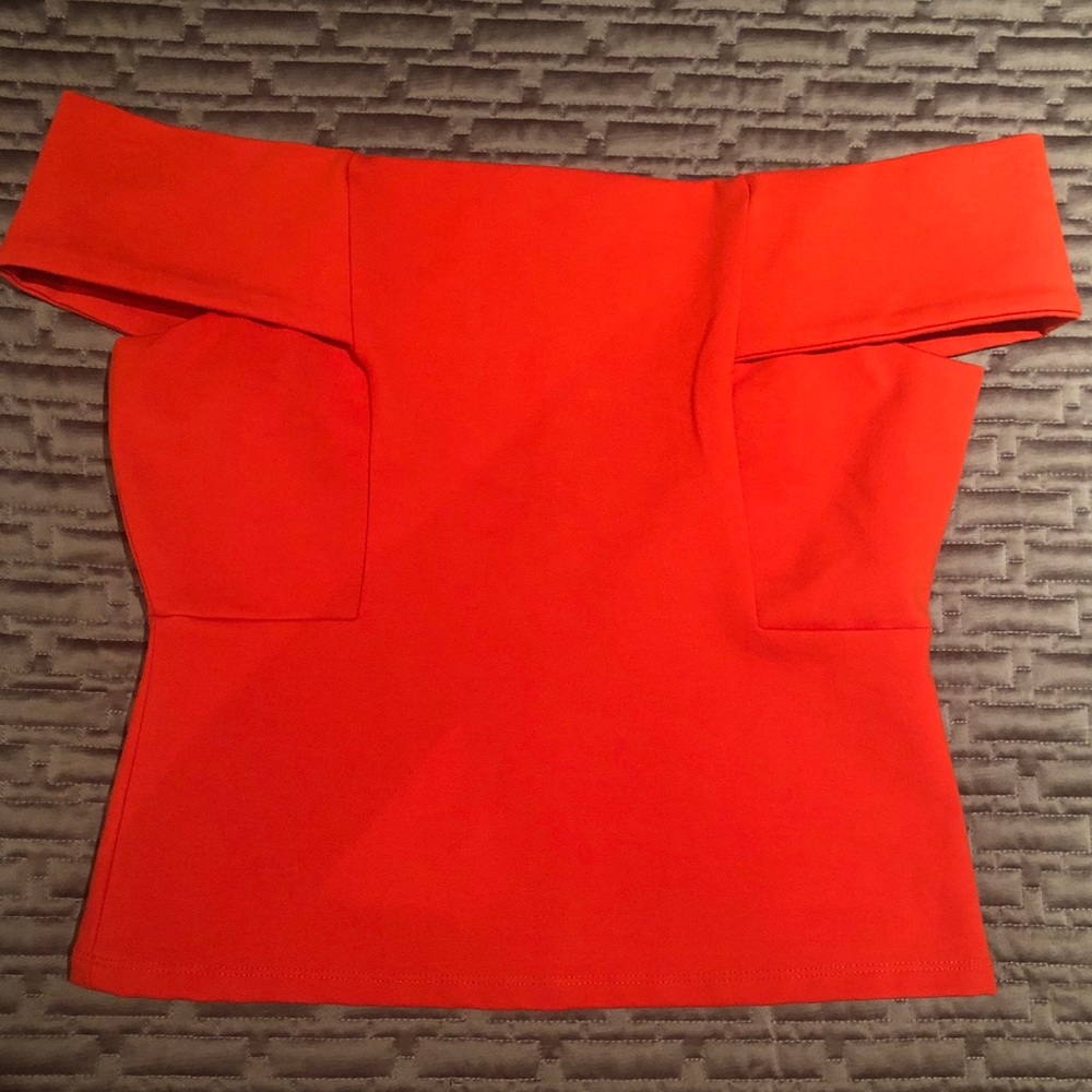 Anthropologie Top by Deletta, New, Red/Orange